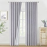 Vision Home Lavender Full Blackout Curtains 84 inch