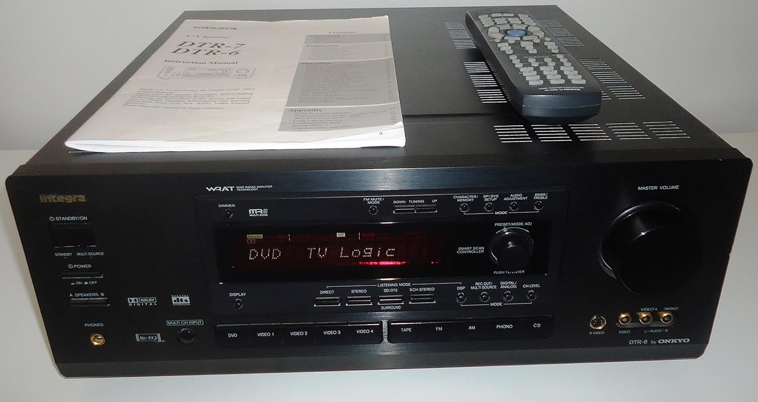 Onkyo Integra DTR-6 WRAT Wide Range Amplifier Technology AV Audio Video  Stereo / Home Theatre Receiver Complete with Remote, AV Cables and Original  Physical ...