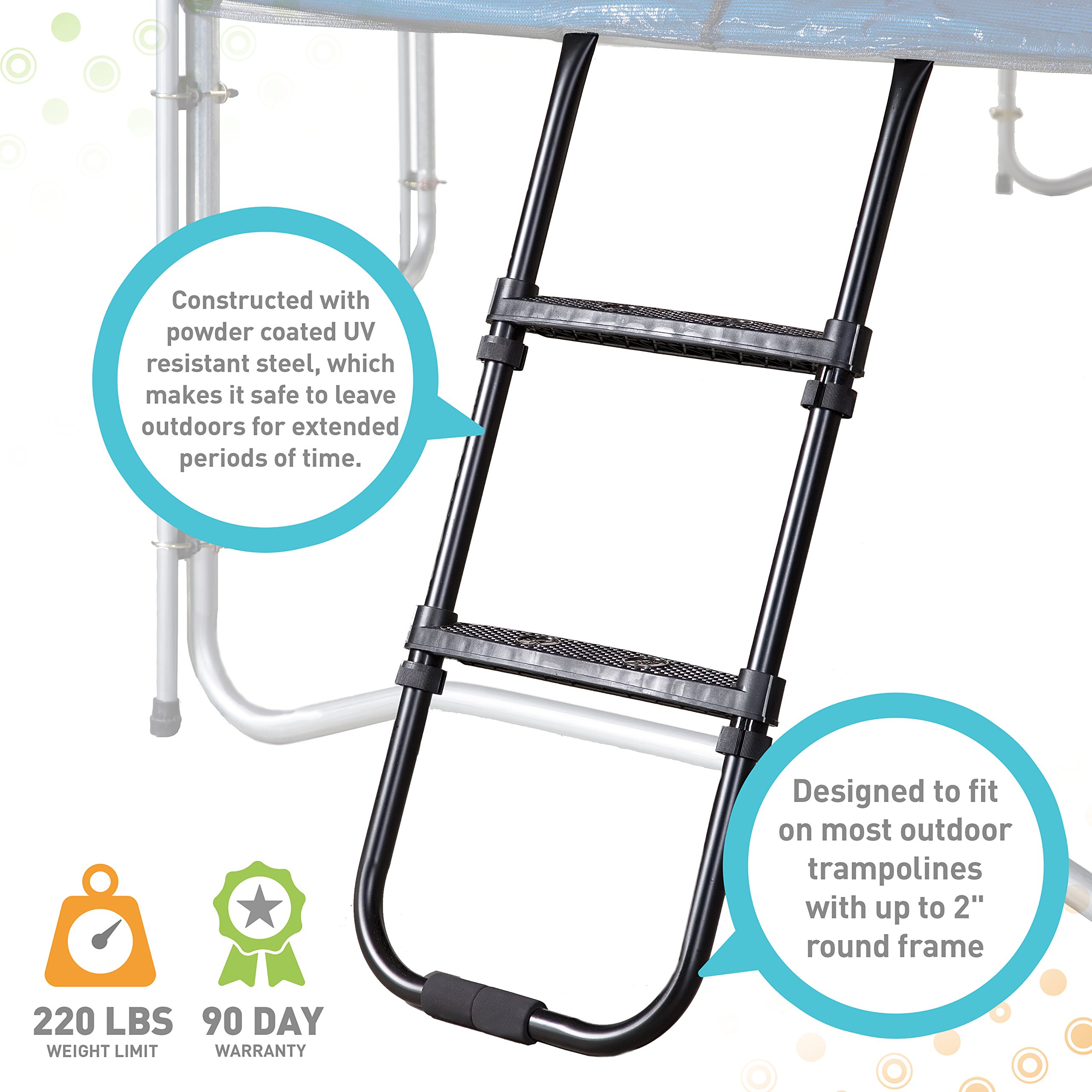 Pure Fun Trampoline Accessory Trampoline Ladder 2 Platform Steps