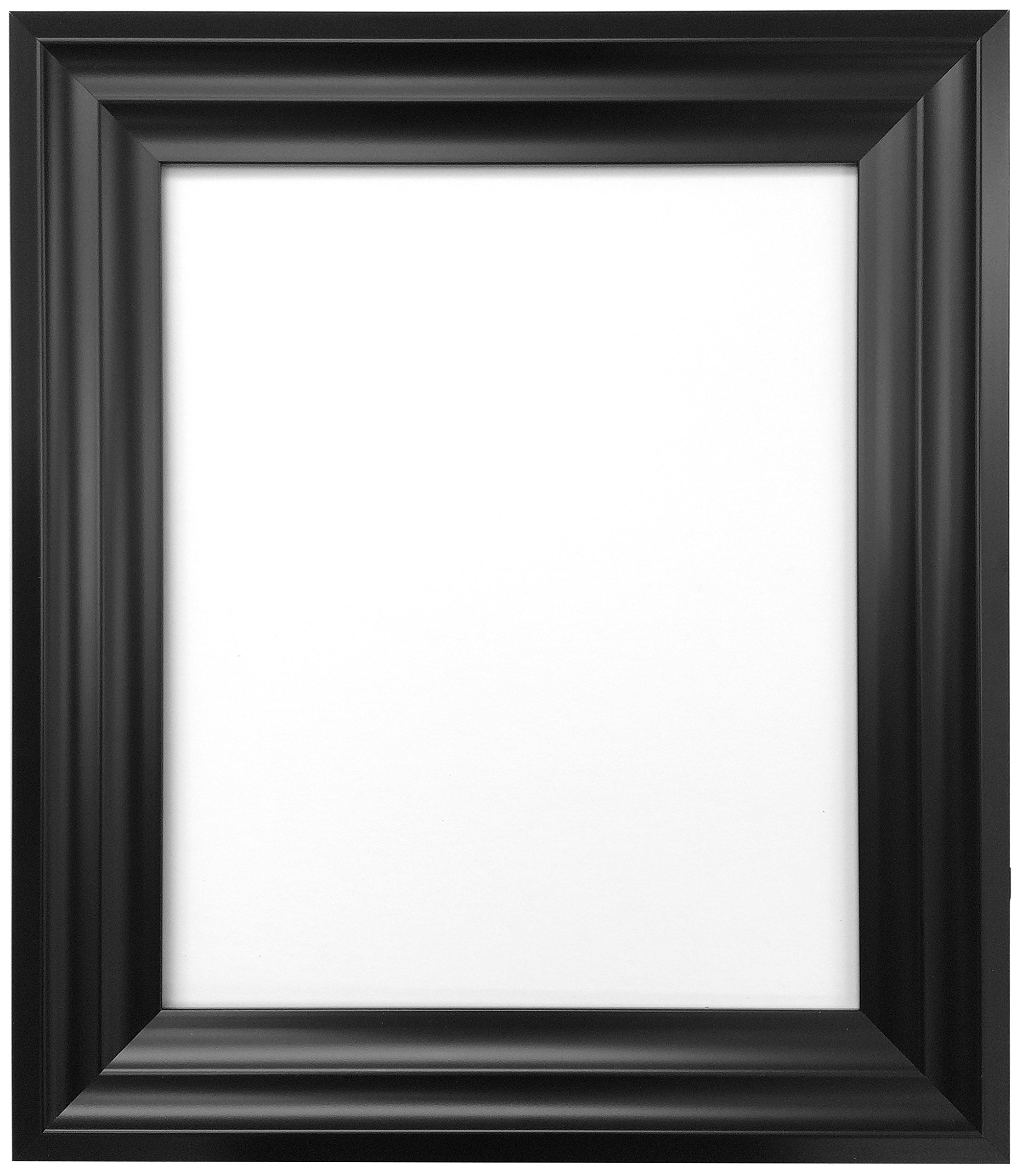 FRAMES BY POST Firenza Matt Black Picture Photo Frame Plastic Glass 10" x 4"