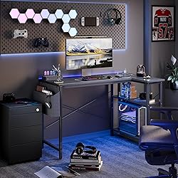 TIQLAB Small L Shaped Computer Gaming Corner Desk