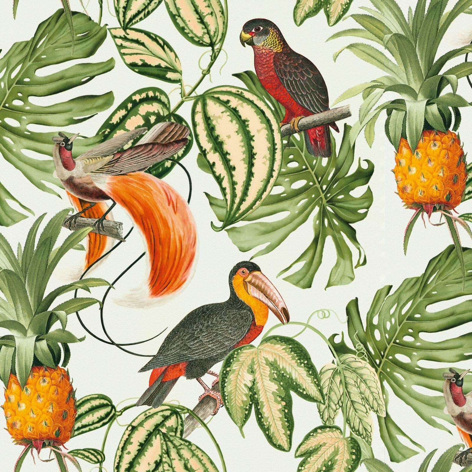 Erismann 6302-07 "Paradiso Collection" Non-Woven Wallpaper, Multi-Colour, 10.05 x 0.53 m