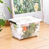 Cetomo 35L-3 Plastic Storage Boxes with Wheels, Lidded Stackable Nestable view 8