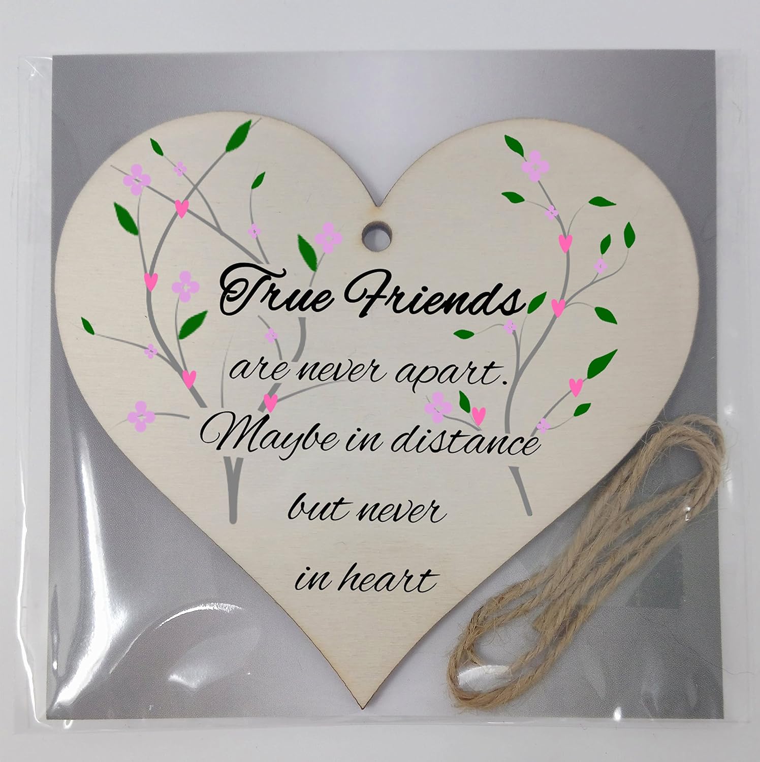 Friendship Heart Gift Plaque, Wooden Hanging Sign with Sentimental Message, Best Friend, Work Friend or BFF Present - Image 5