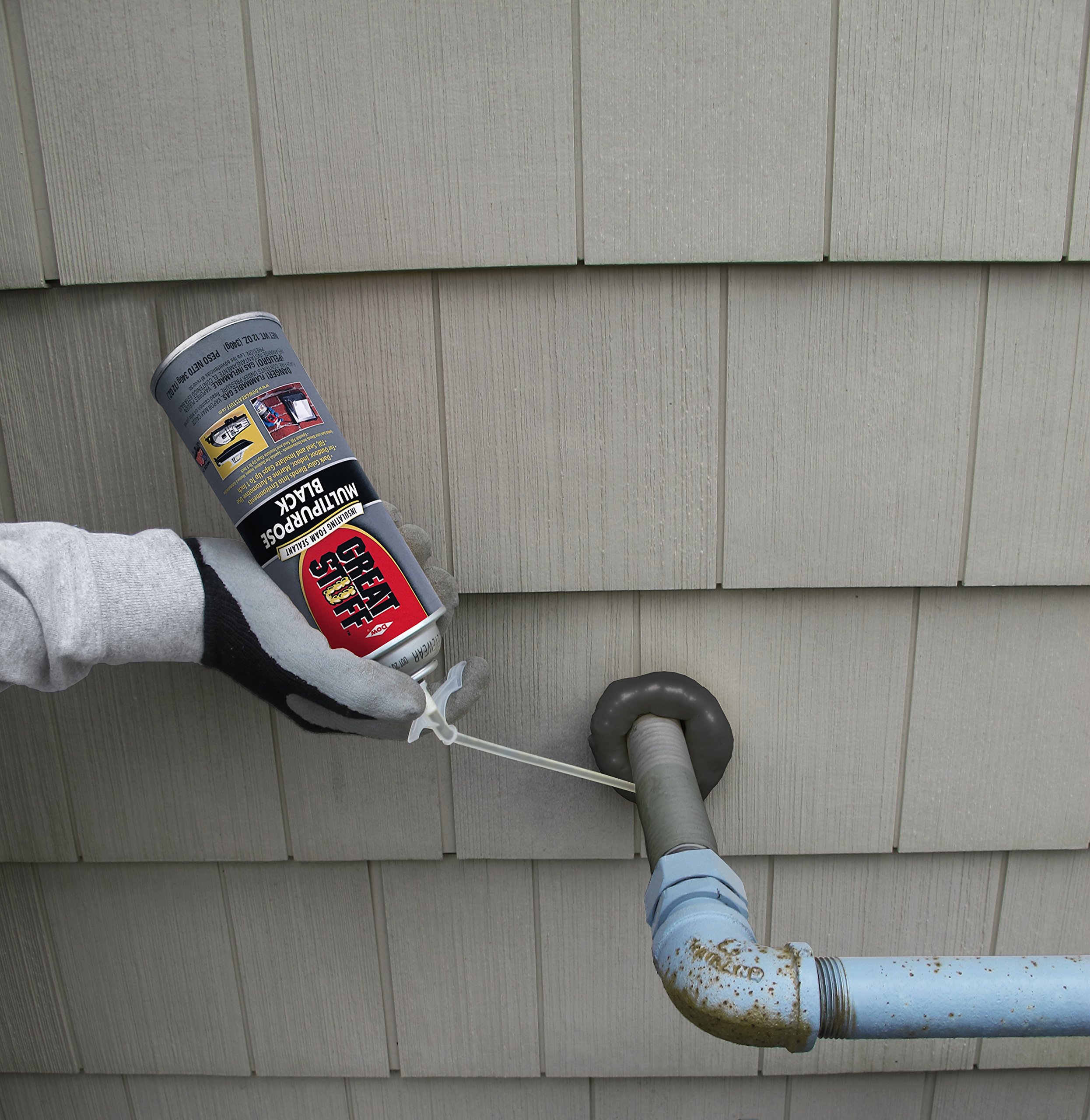 Great Stuff 99054816 Multipurpose Insulating Foam Sealant, 12 oz, Black