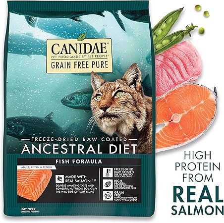 Canidae Grain Free Pure Ancestral Diet High Protein Freeze Dried Raw Coated Dry Cat Food