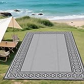 Outsunny Outdoor Rug for Patio, 9' x 18' Waterproof Large Mat, Reversible Plastic Straw Rug for Decor, Portable Outside RV Ca