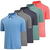 MCPORO Golf Polo Shirts for Men Casual Moisture Wicking Men's Polo Shirts Quick Dry Short Sleeve
