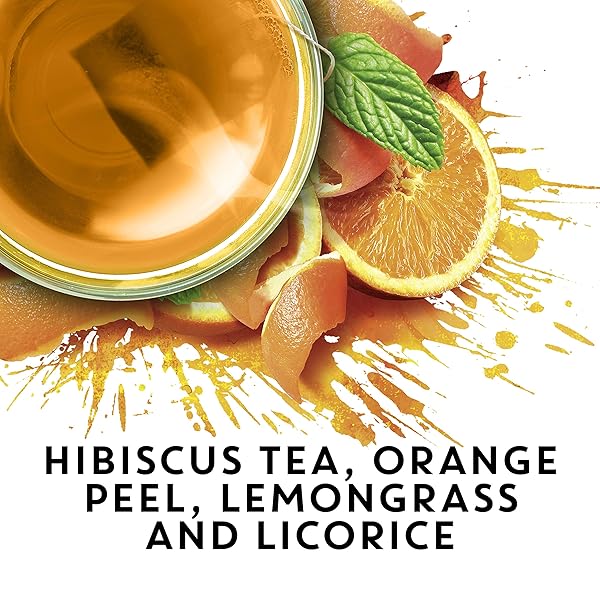TAZO WILD SWEET ORANGE TEA BAGS, UNSWEETENED HERBAL TEA, CAFFEINE FREE, 20 TOTAL BAGS