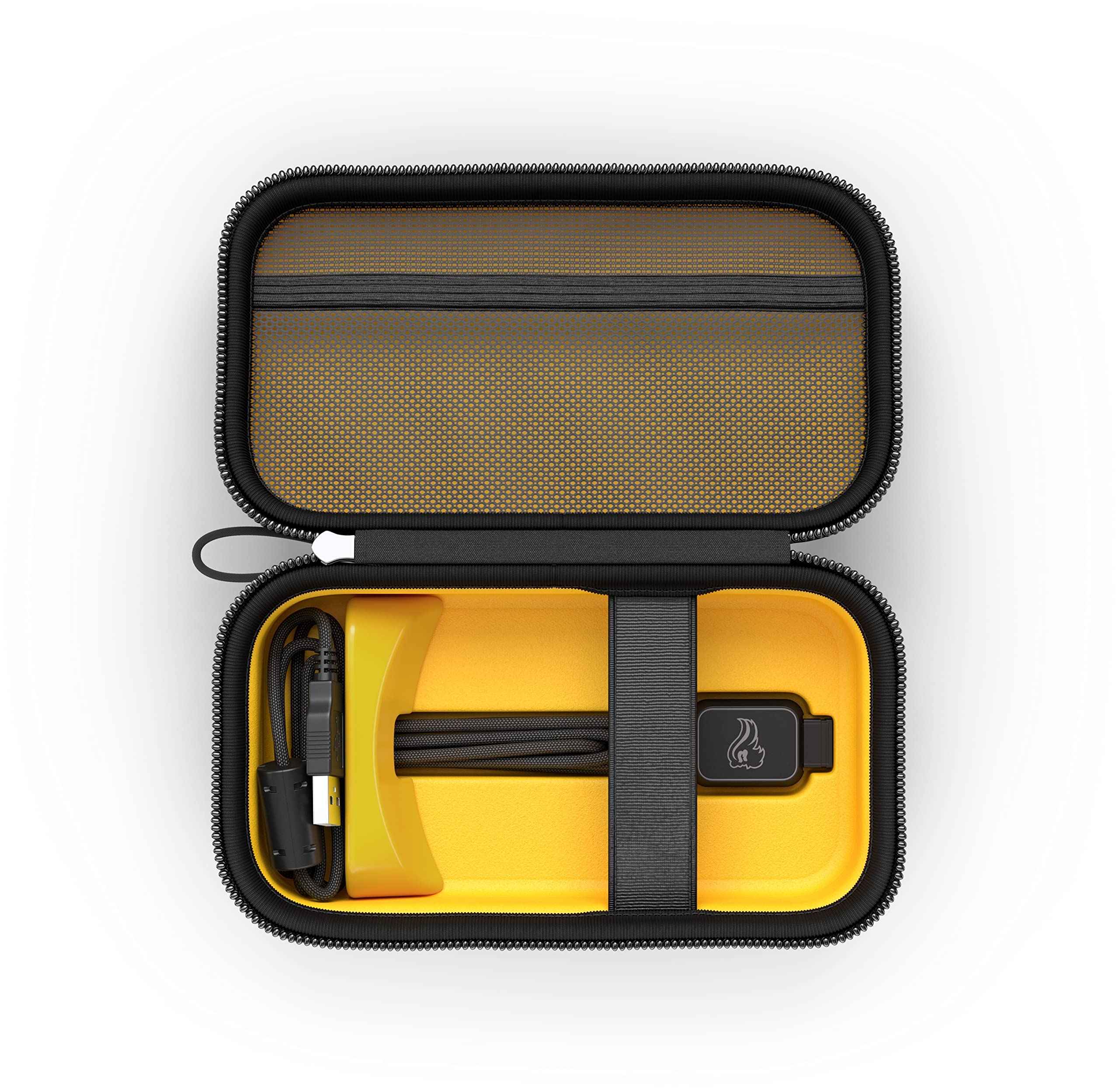 Universal Mouse Case by Glorious Gaming, w/Accessory Pocket & Adjustable Wedge (No Shake), Portable Carrying Case, Hard Shell, Zipper, & Wool Interior, for Bluetooth Wireless Mice & Wired Mice