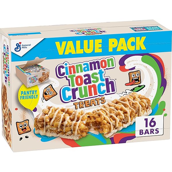 CINNAMON TOAST CRUNCH CEREAL TREAT BARS, SNACK BARS, VALUE PACK, 16 CT, 13.6 OZ