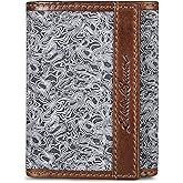 Eddie Bauer Men's Fabric Trifold Wallet | Money Clip | RFID Protection | ID Window | Genuine Leather | EDC