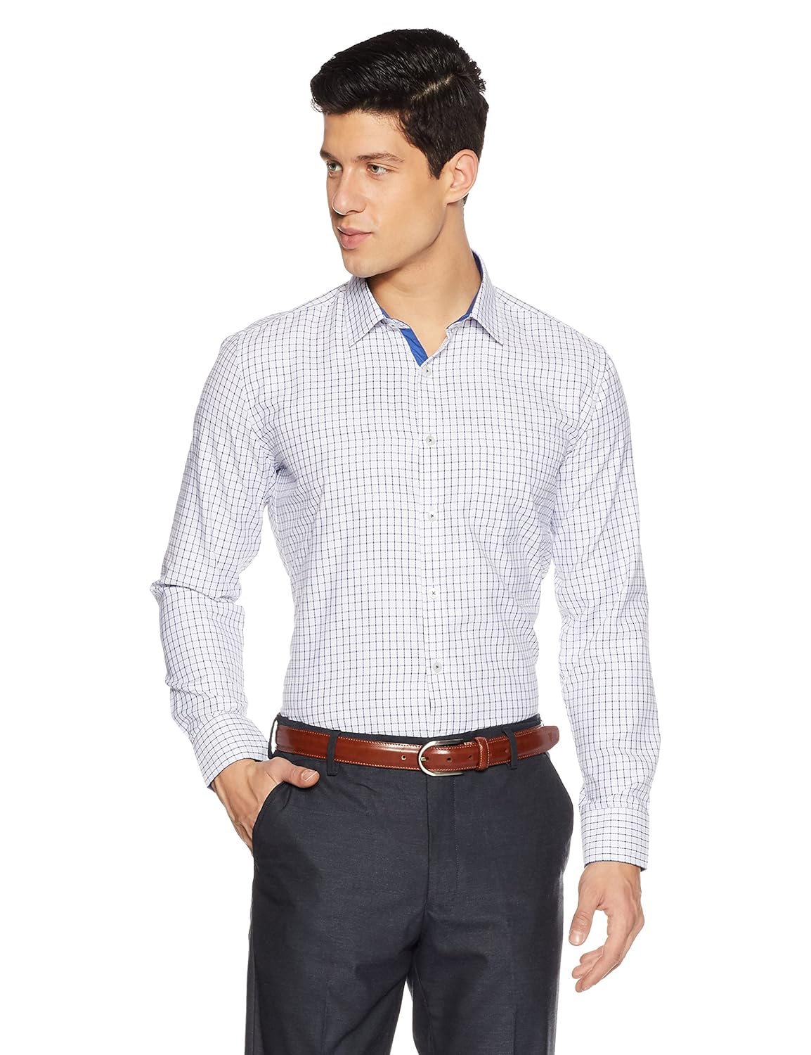 symbol amazon brand men's slim fit formal shirt