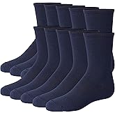 Hanes girls Uniform Crew Socks, Plain White Crew Socks, Knit Crew Socks for Girls, 10-pairs