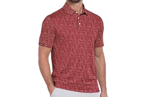 ZITY Mens Print Polo Shirts Short Sleeve Moisture Wicking Shirts for Men Golf Tennis Daily Casual Collared T-Shirt