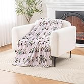 Berkshire Blanket Peanuts® VelvetLoft® Cute Character Snoopy Plush Throw Blanket,Peanuts Laughing Robe Lilac,Throw 55 in x 70 in (Official Peanuts® Product)