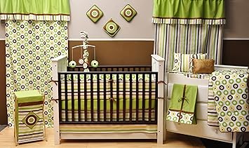 green baby bedding