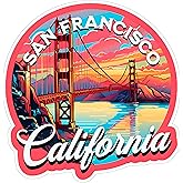 San Francisco California Sticker 4 Inch Travel Souvenir City Destination - Waterproof Vinyl Decal for Laptop Water Bottle Car Tumbler - Durable Aesthetic Long-Lasting Stickers for Adults ID44990