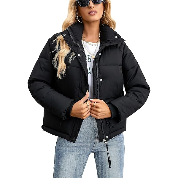 Amazon.com: Zempertoopa Women's Cropped Puffer Jacket Long Sleeve