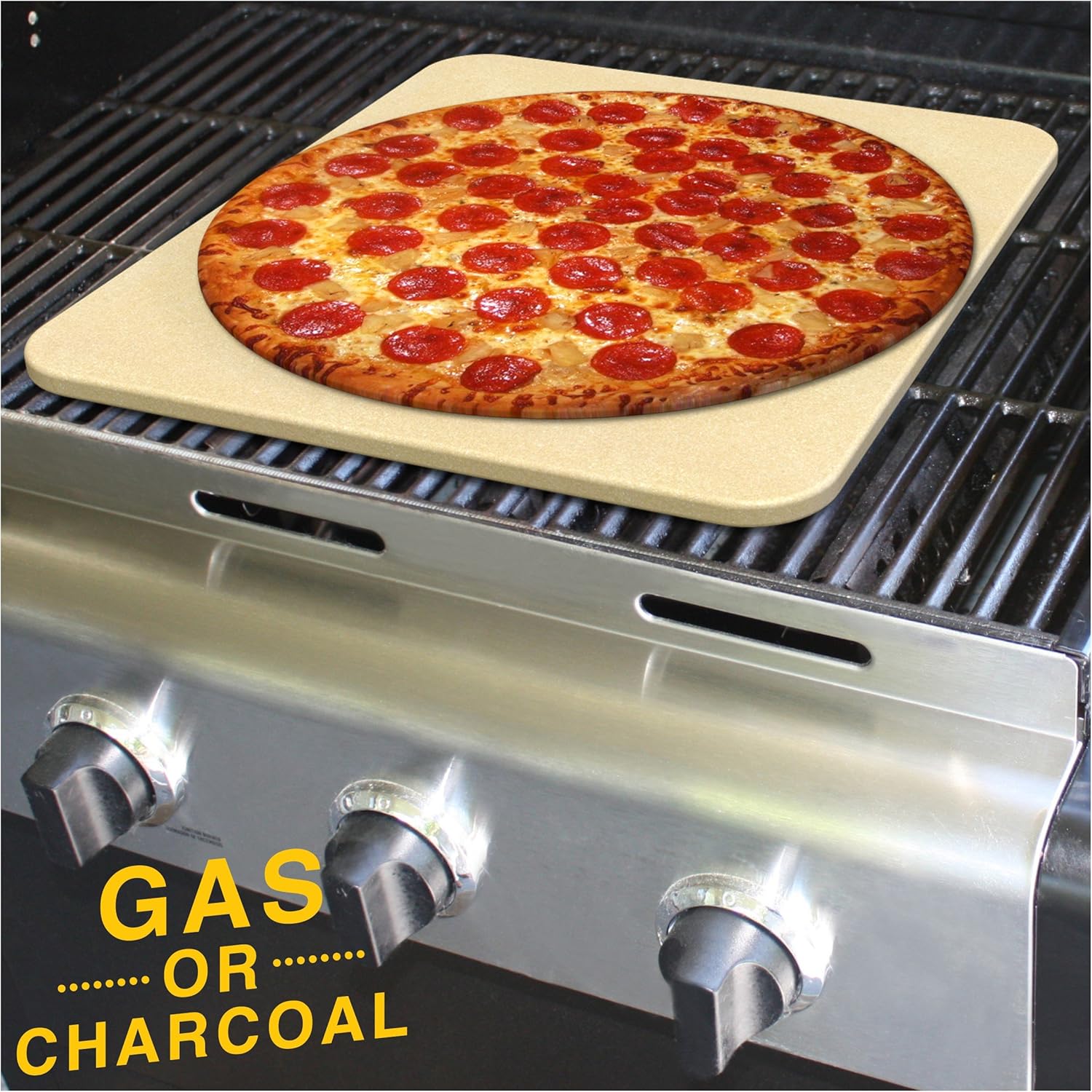 Pizza Stone for Best Crispy Crust Pizza, Only Stoneware with Thermarite (Engineered Tuff Cordierite). Durable, Certified Safe, Ovens & Grills 14 x 16 Rectangular, Bonus Recipe Ebook & Free Scraper : Garden & Outdoor