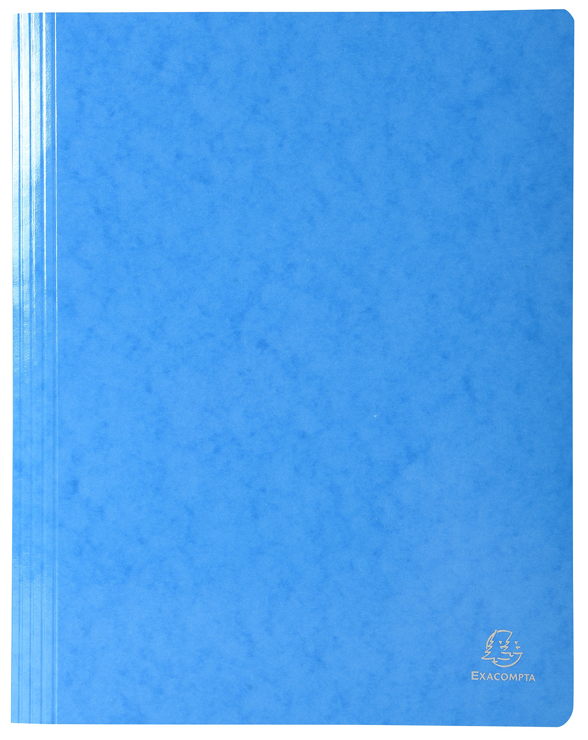 Exacompta - Ref 380806B - Iderama Collection - Flat Bar Files - 240 x 320mm in Size, Suitable for A4 Documents, 355gsm Glossy-Coated Pressboard - Light Blue (Pack of 25)