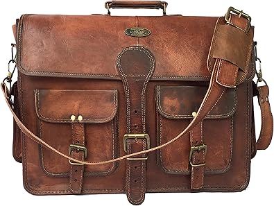 leather messenger computer bag