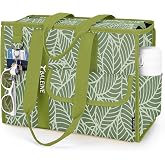 BALEINE Utility Tote Bag for Women with Zipper, Teacher Nurse Work Bag | Detachable Reinforced Bottom, Water Resistant Oxford, Multiple Organized Pockets, Foldable Lightweight for Travel Shopping