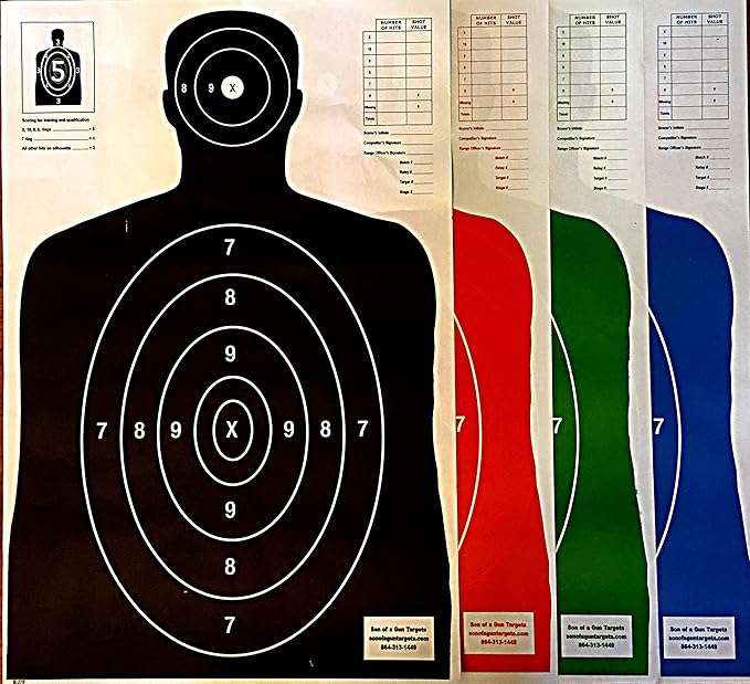 Son of A Gun Paper Shooting Targets, HIGH Shot Placement