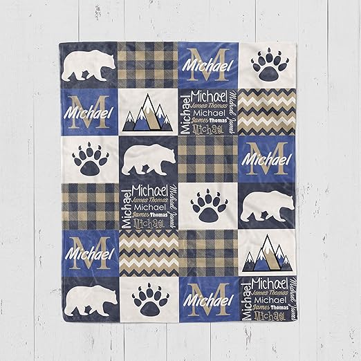 woodland baby blanket