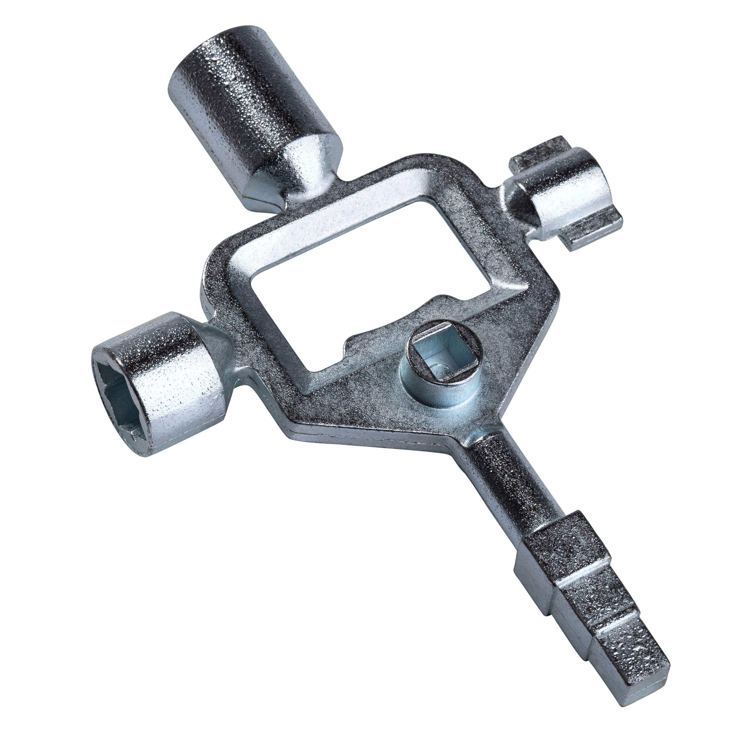 SCHรNKE Better Tools Zinc WRENCH, 14.6 cm, 59 g, Universal Key for Heating, Sanitary, Air Conditioning, Ventilation, Electric, Gas, Water Supply, Multifunctional