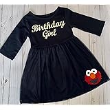 Elmo Birthday Dress Soft Long Sleeve Black Dress Sparkle Gold | Desertcart  Barbados