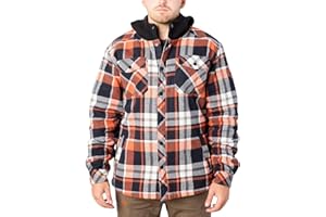 BRUNT Flannel Jacket - Heavy-Duty Quilted Stretch Flannel with 80g Insulation - Double Layer Elbows & Handwarmer Pockets