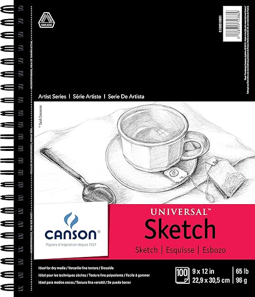 Amazoncom Canson Universal Sketch Pad Side Wire Bound 9