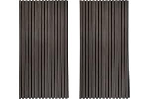 Wood Slat Panels, Easy Installation, Wall Decoration, Effective Sound Reduction for Living Room, Bedroom, Apartments & Office Acoustics (4 Pcs, Gray Oak), 47.2x23.6x0.87 Inch Each, Mollywell
