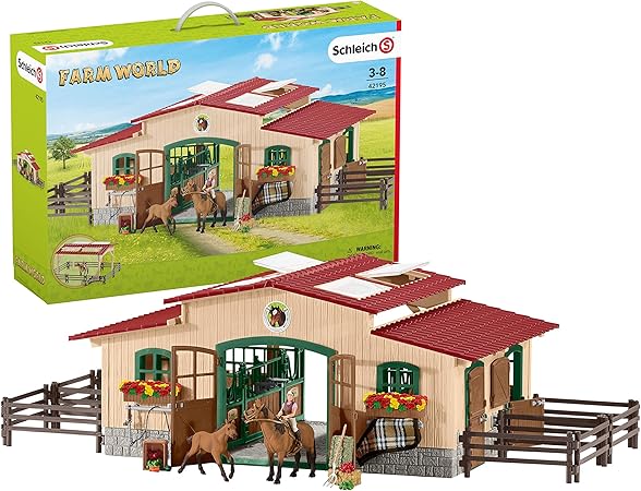 schleich stable and horse pack