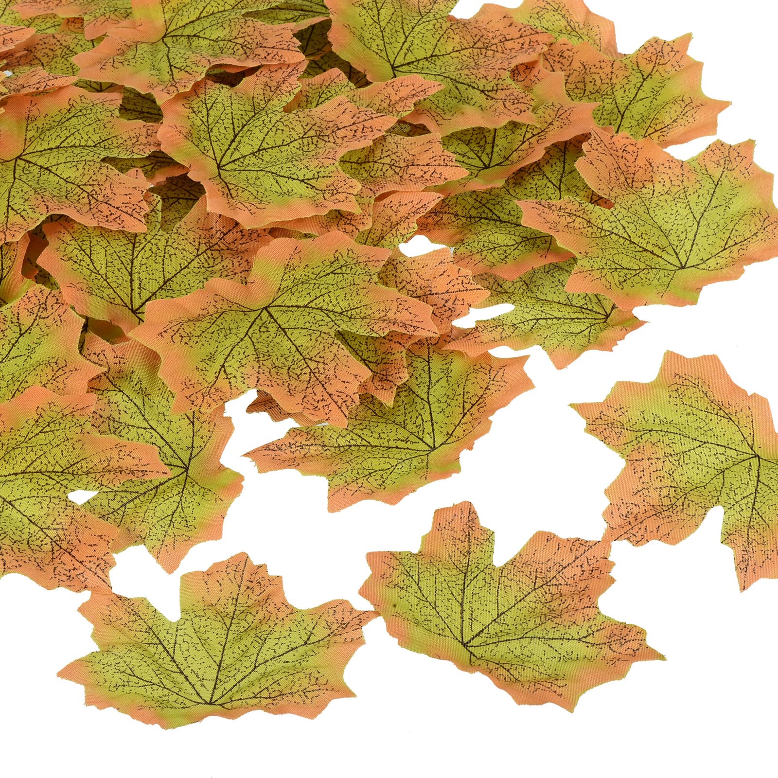 PATIKIL Artificial Leaves, 300 Pcs Fall Maple Autumn Fake Leaf for Wedding Party Thanksgiving Halloween Decoration, Green
