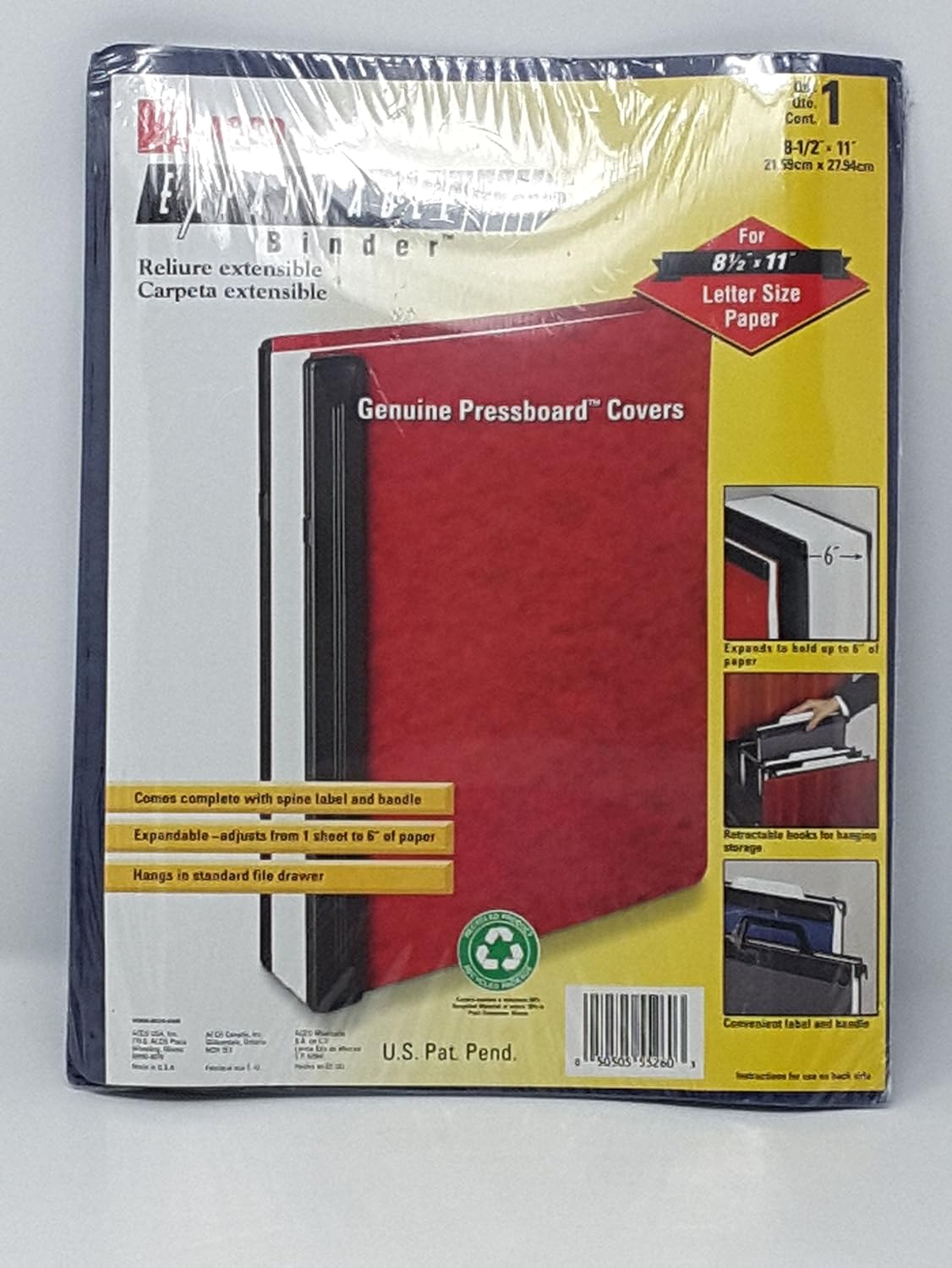ACCO Expandable Pressboard Data Binders Office Products