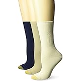 GOLDTOE womens Ultra Soft Texture Crew Socks, 3 Pairs