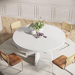 Tribesigns Round Dining Table Wood Kitchen Table