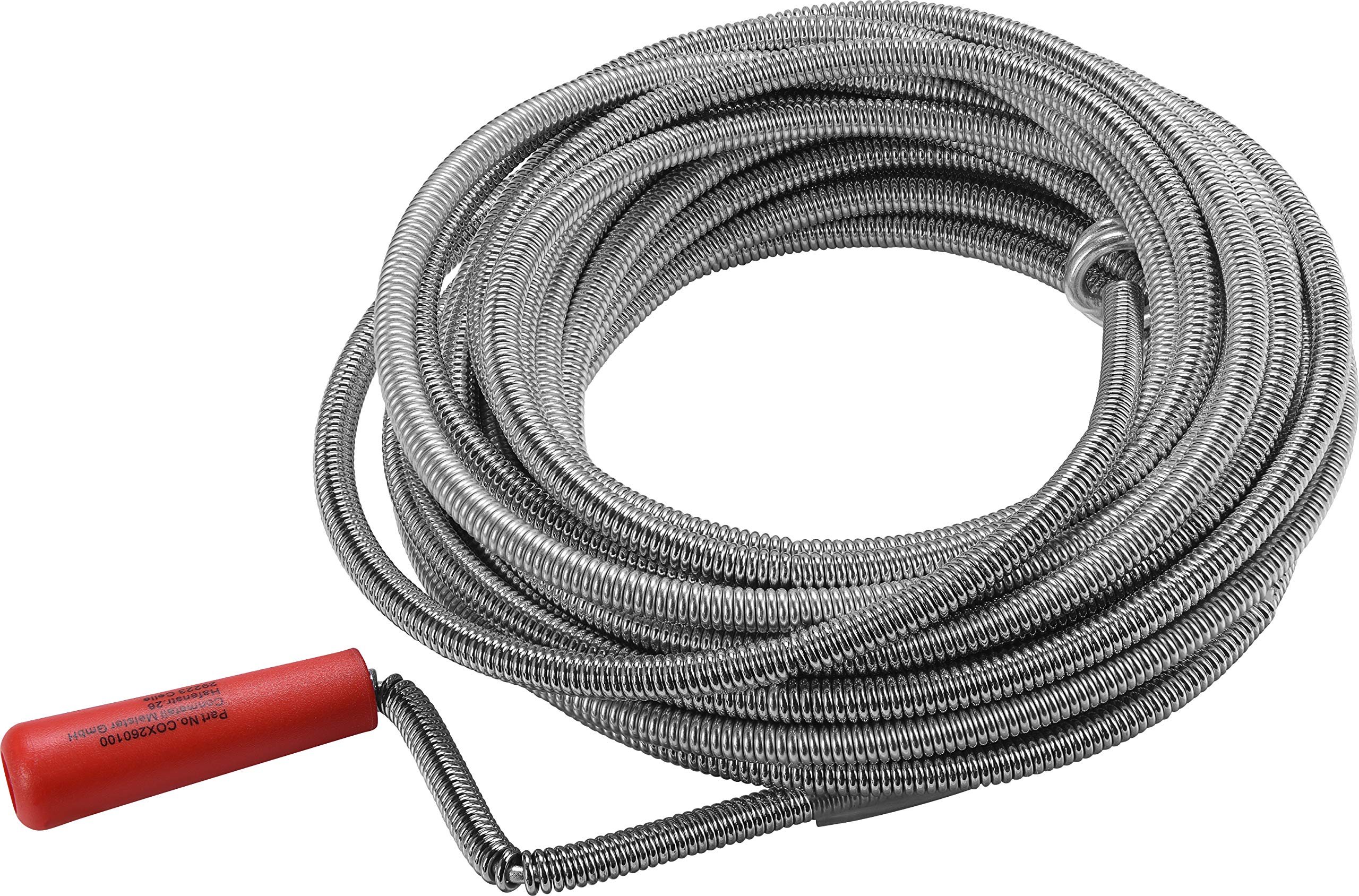 Connex COX260100 Plumber's Snake, Silver/Red, 9 mm x 10m