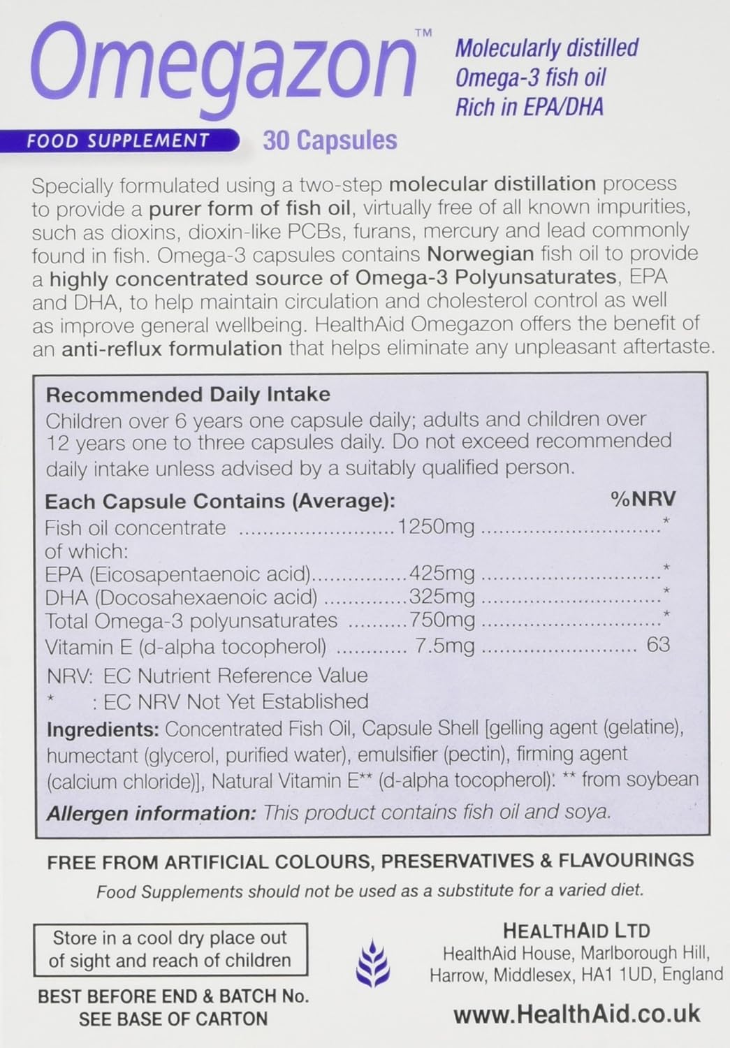 HealthAid Omegazon - 30 Capsules, 30 count (Pack of 1) - Image 3