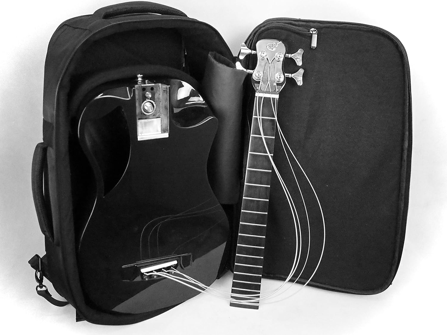 Journey Instruments Carbon Fiber Collapsible Acoustic Travel Bass with Pickup and Custom Travel Case - OB660