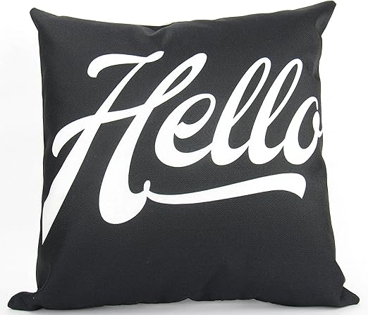 Amazon Com 16x16 Pillow Hello Pillow Cover Hello Sign