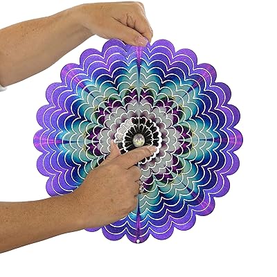 Download Buy Vp Home Floral Burst Mandala Kinetic 3d Metal Outdoor Garden Decor Wind Spinner Online In Indonesia B08ppwrqpp