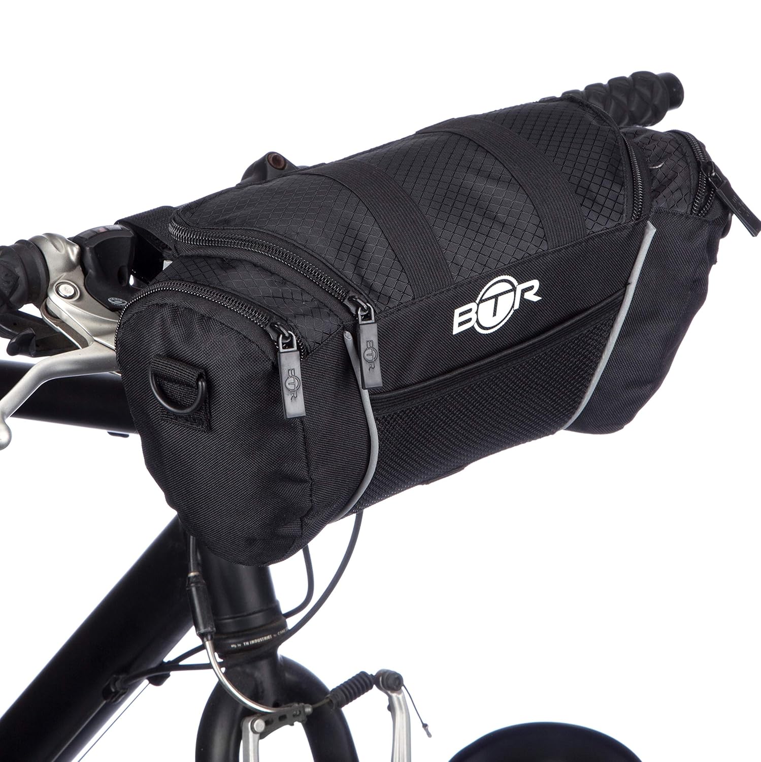 BTR 5 Litre BLACK Handlebar Storage Bike Bag Pannier, Removable