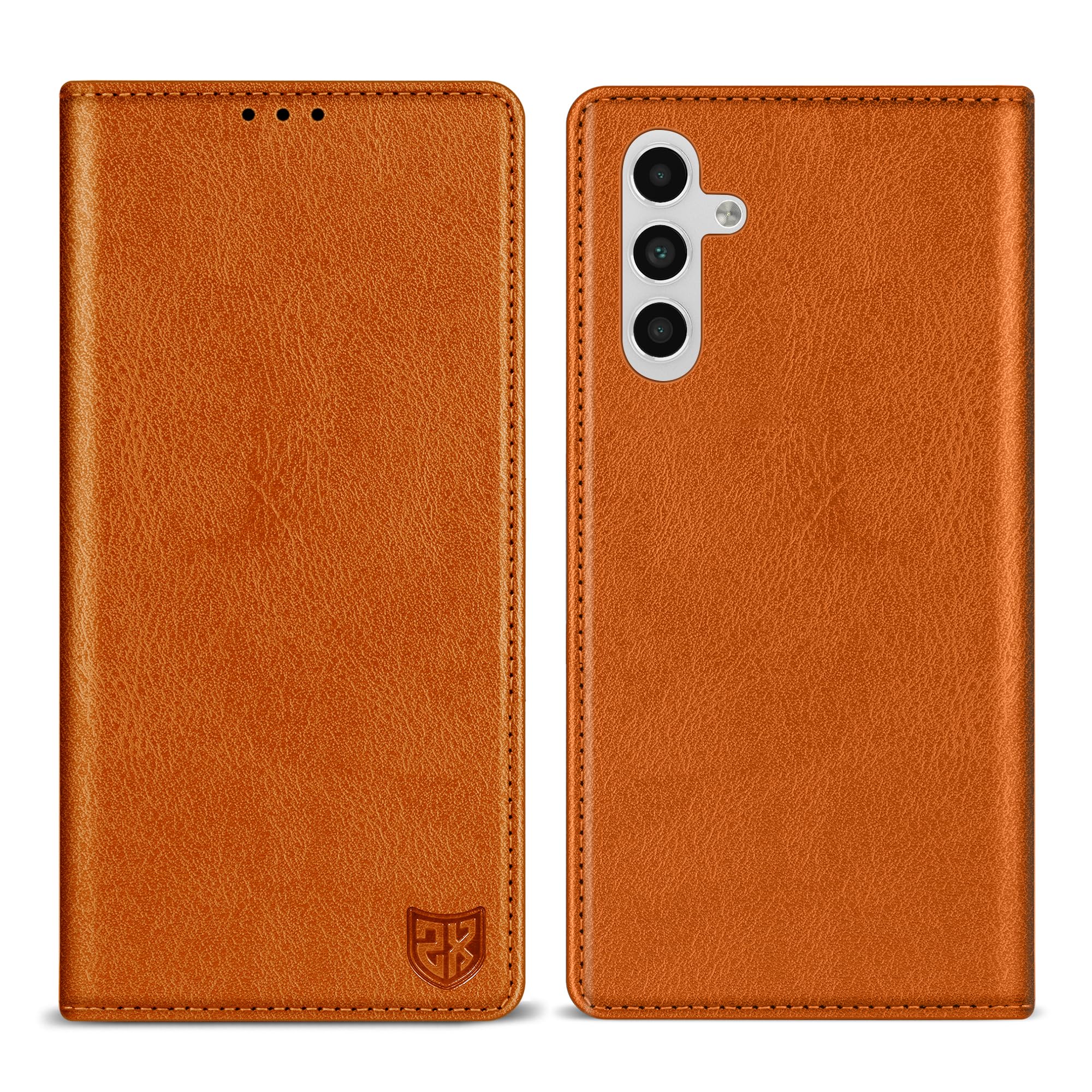 Photo 1 of ZZXX for Samsung Galaxy A15 Wallet Case with [RFID Blocking] Card Slot Stand Strong Magnetic Leather Flip Fold Protective Phone Case for Samsung Galaxy A15 Case Wallet(Brown-6.5 inch)