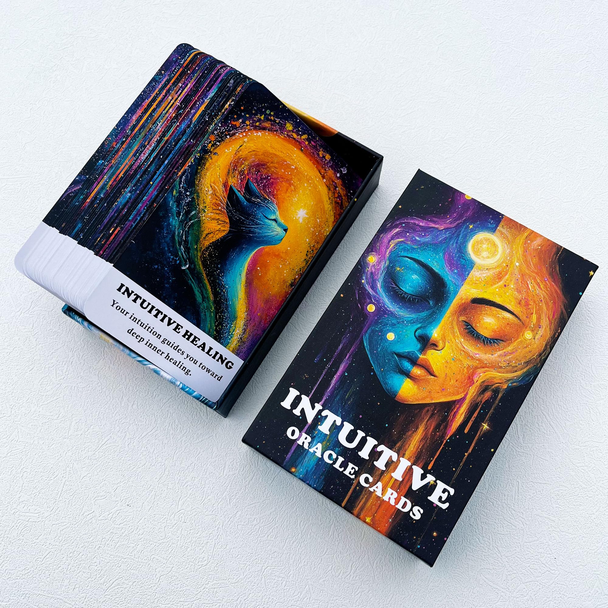 Intuitive Oracle Cards, Oracle Cards for Beginners, 56 Oracle Card Deck to Awaken Inner Wisdom, Enhance Psychic Abilities, Spiritual Guidance