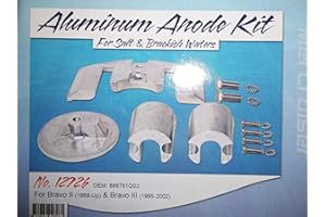 RPS-GLM Mercruiser Bravo II III outdrive Anode Kit 2 3 Aluminum Salt Water zinc Set 88+, Replaces 888761Q01