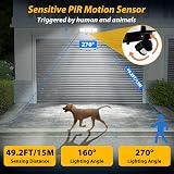 AIXPI Battery Powered Outdoor Security Lights 240 LED Motion Sensor 1500LM IP65 view 2