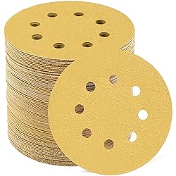 LotFancy 5 Inch 8 Hole 80 Grit Sanding